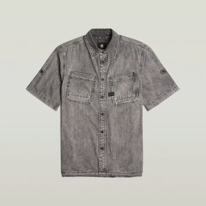 Slanted Double Pocket Regular Shirt