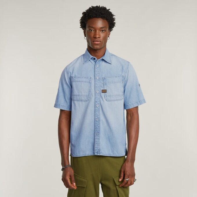 Slanted Double Pocket Shirt