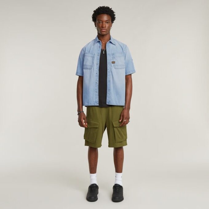 Slanted Double Pocket Shirt