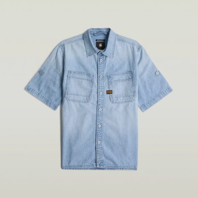 Slanted Double Pocket Shirt