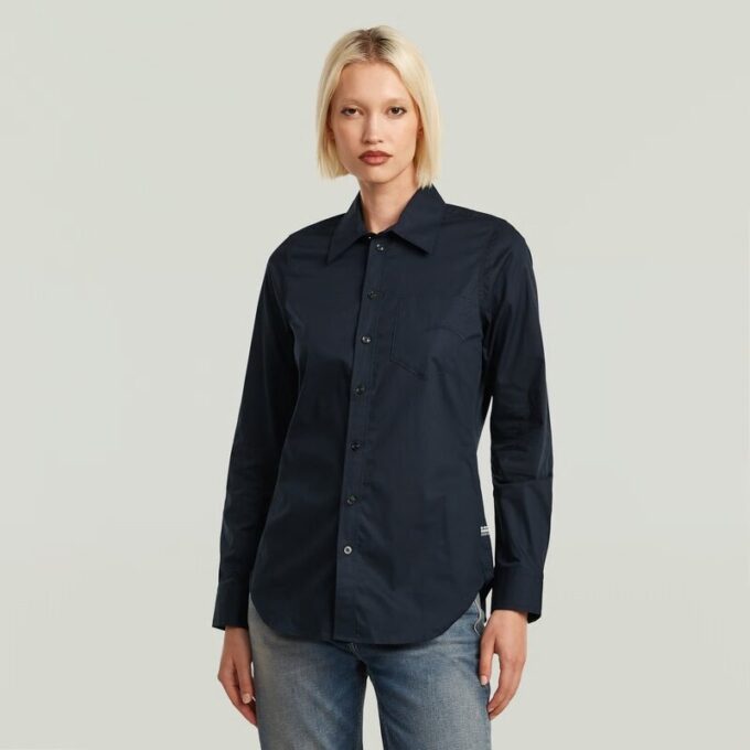 Slim Poplin Long Sleeve Shirt Slim Poplin Long Sleeve Shirt