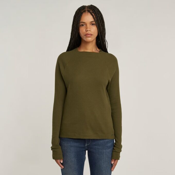 Slim Rib Mock Top Slim Rib Mock Top