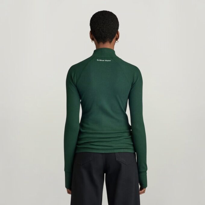 Slim Rib Mock Top Slim Rib Mock Top