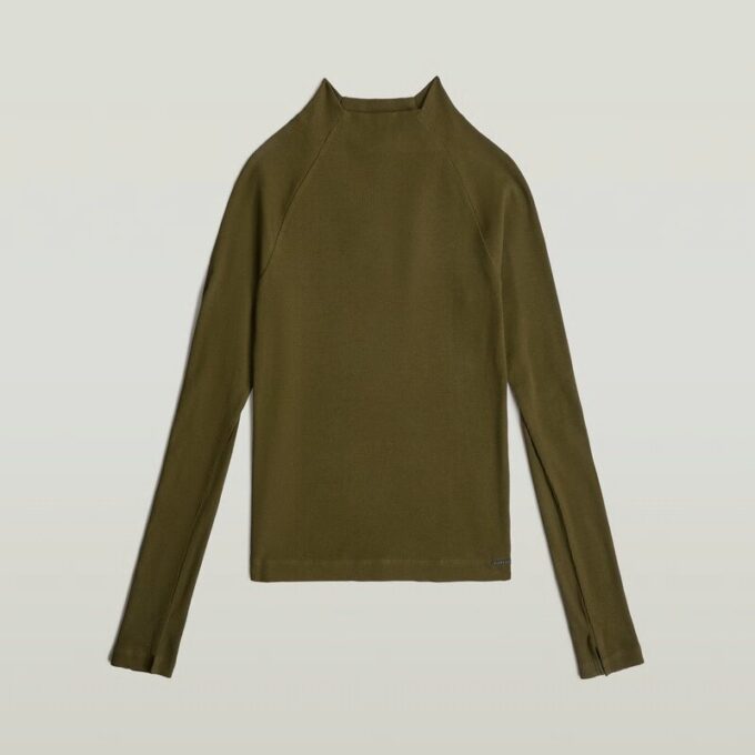 Slim Rib Mock Top Slim Rib Mock Top