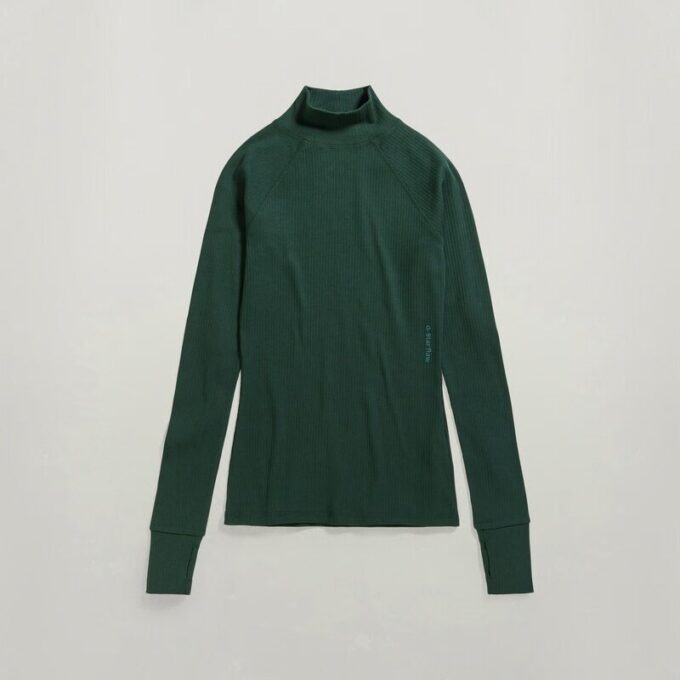 Slim Rib Mock Top Slim Rib Mock Top