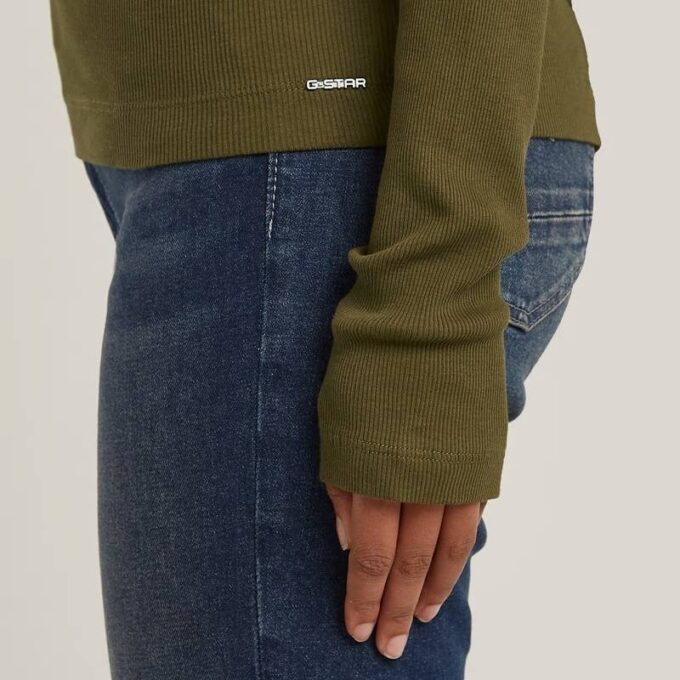 Slim Rib Mock Top Slim Rib Mock Top