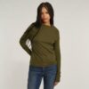 Slim Rib Mock Top Slim Rib Mock Top