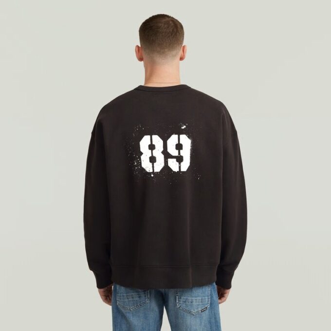 Sprayed 89 Graphic Loose Sweater Sprayed 89 Graphic Loose Sweater