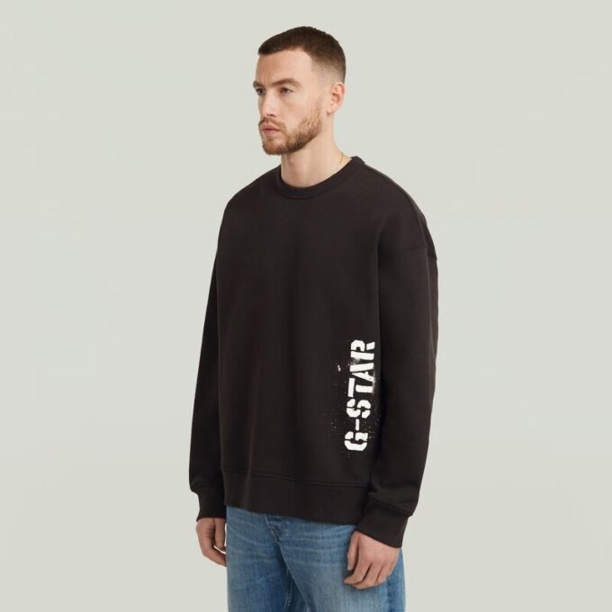 Sprayed 89 Graphic Loose Sweater Sprayed 89 Graphic Loose Sweater