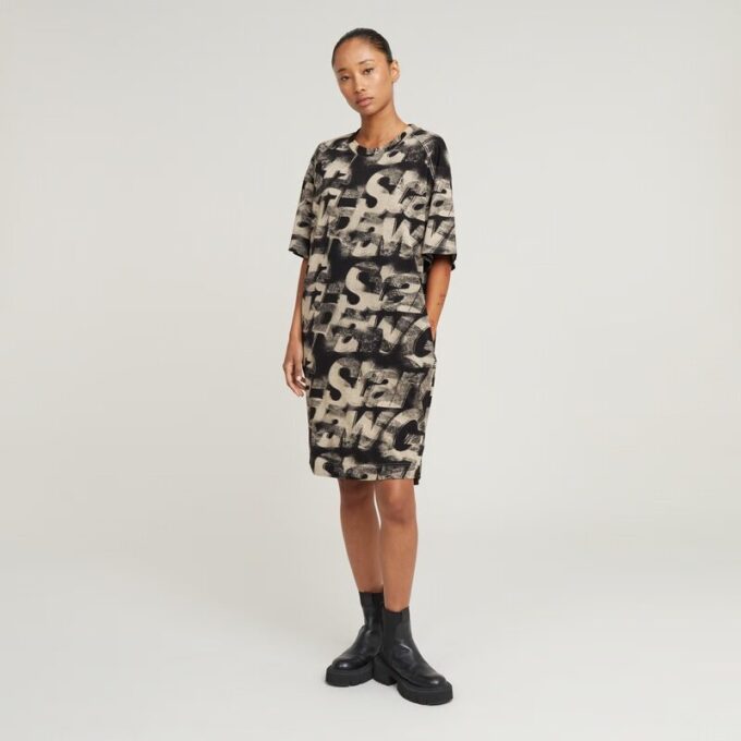 Sprayed Letters Loose Dress Sprayed Letters Loose Dress