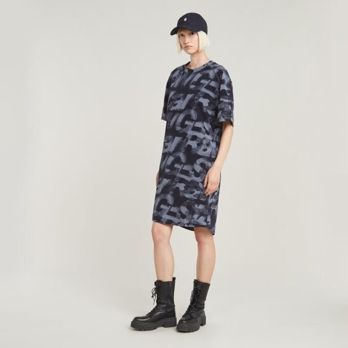 Sprayed Letters Loose Dress Sprayed Letters Loose Dress