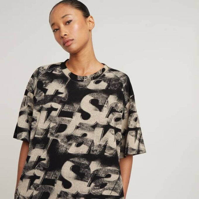 Sprayed Letters Loose Dress Sprayed Letters Loose Dress