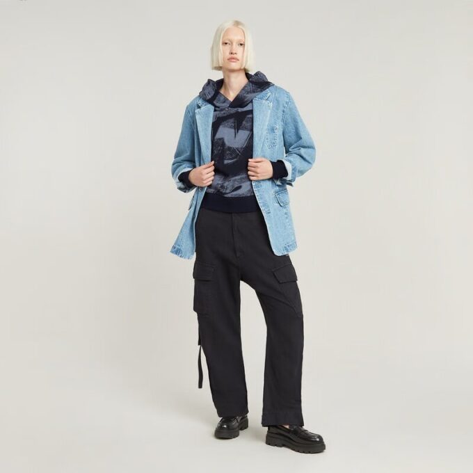 Sprayed Letters Loose Hooded Sweater Sprayed Letters Loose Hooded Sweater