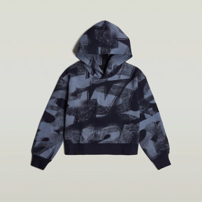 Sprayed Letters Loose Hooded Sweater Sprayed Letters Loose Hooded Sweater