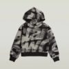 Sprayed Letters Loose Hooded Sweater