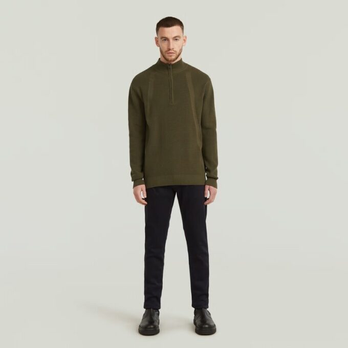 Structure Half Zip Knit