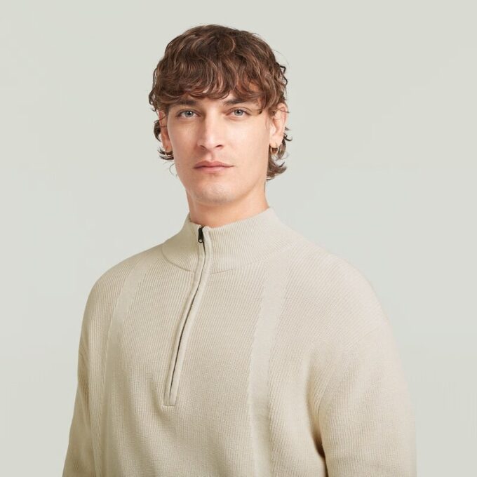 Structure Half Zip Knit