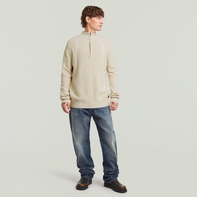 Structure Half Zip Knit