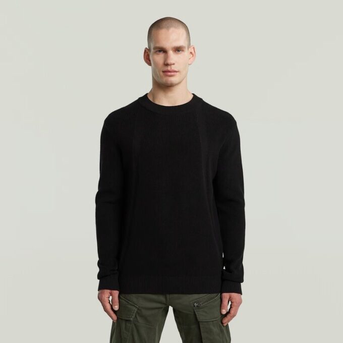 Structure Ribbed Knit Pullover