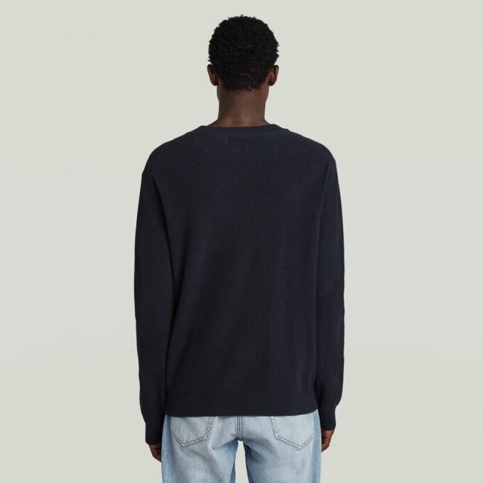Structure Ribbed Knit Pullover Structure Ribbed Knit Pullover