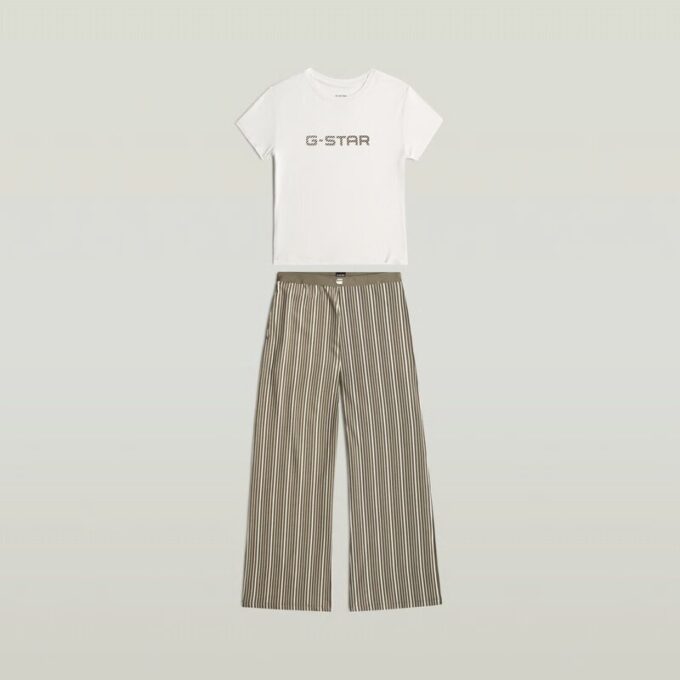 Tee and Wide Leg Pant Pajamas Set Tee and Wide Leg Pant Pajamas Set