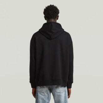 Text Splatters Relaxed Hoodie Sweater