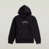 Text Splatters Relaxed Hoodie Sweater Text Splatters Relaxed Hoodie Sweater