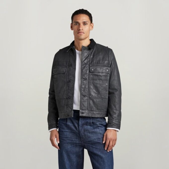 Unisex Utility Flap Pocket Lined Jacket