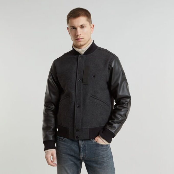 Varsity Wool Leather Jacket