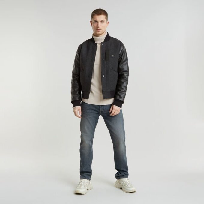 Varsity Wool Leather Jacket