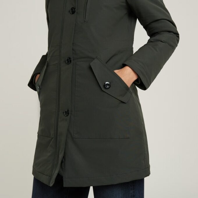 Vodan Padded Hooded Slim Parka Vodan Padded Hooded Slim Parka