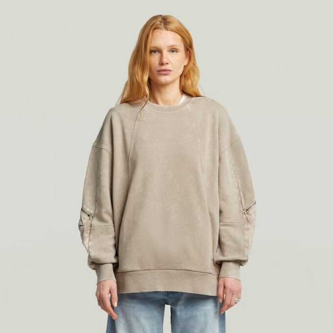 Washed 3D Mix Oversized Sweater Washed 3D Mix Oversized Sweater