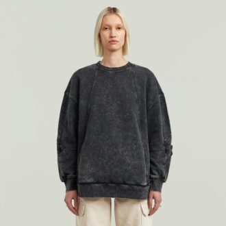 Washed 3D Mix Oversized Sweater