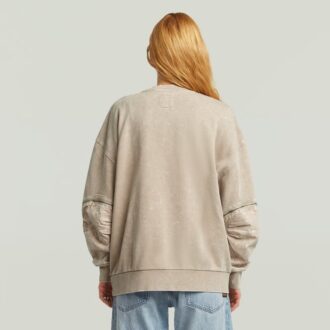 Washed 3D Mix Oversized Sweater