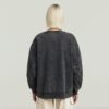 Washed 3D Mix Oversized Sweater