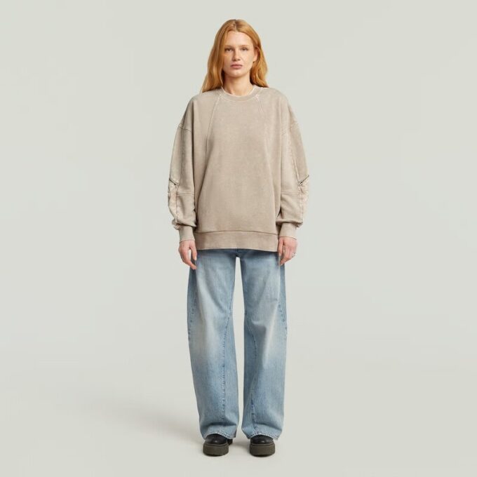 Washed 3D Mix Oversized Sweater Washed 3D Mix Oversized Sweater