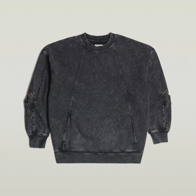 Washed 3D Mix Oversized Sweater