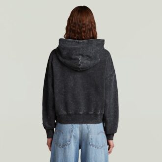 Washed A Line Script Hoodie Sweater