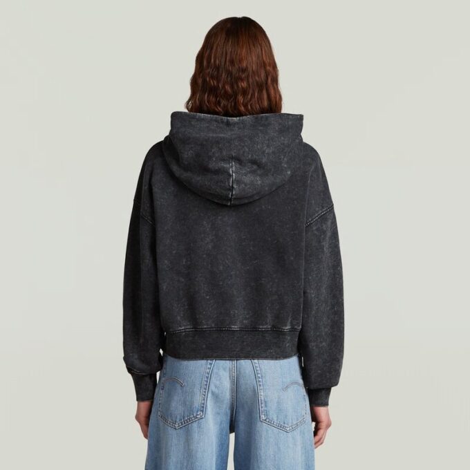 Washed A Line Script Hoodie Sweater Washed A Line Script Hoodie Sweater