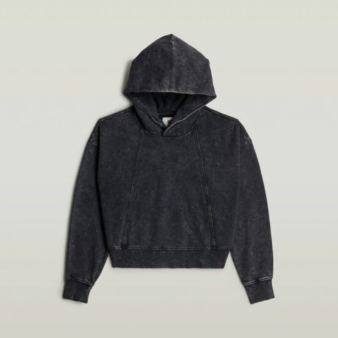 Washed A Line Script Hoodie Sweater Washed A Line Script Hoodie Sweater