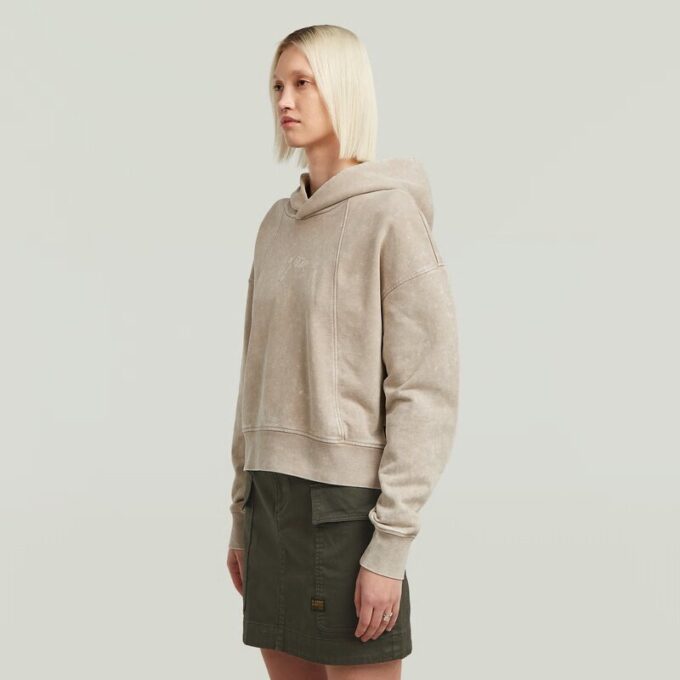 Washed A Line Script Hoodie Sweater Washed A Line Script Hoodie Sweater