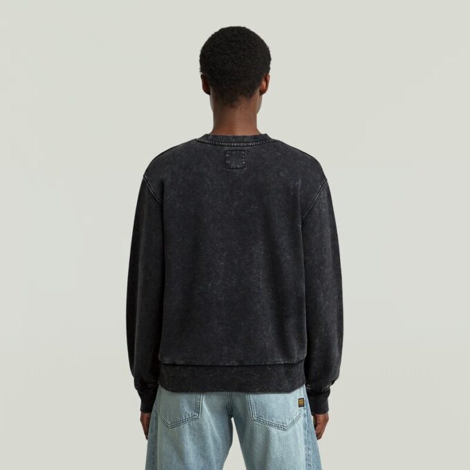 Washed A Line Script Sweater