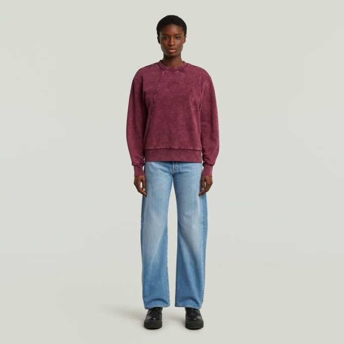 Washed A-Line Script Sweater