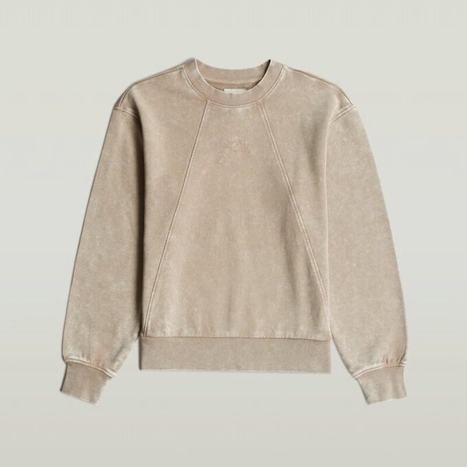 Washed A Line Script Sweater