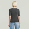 Washed A-Line Slim Rib T-Shirt