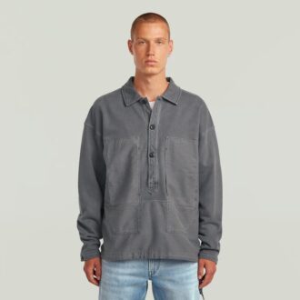 Washed Fabric Mix Loose Sweater