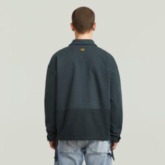 Washed Fabric Mix Loose Sweater