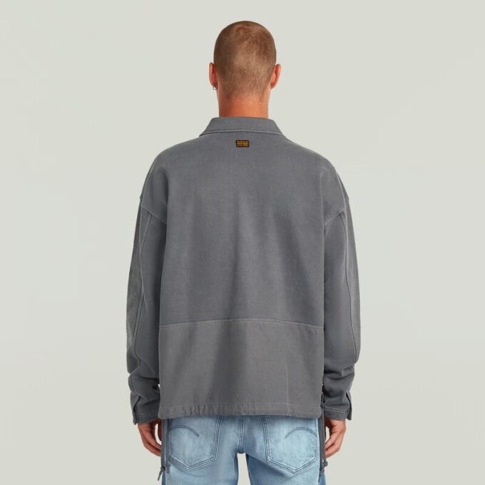 Washed Fabric Mix Loose Sweater