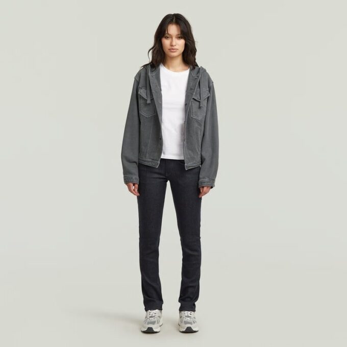 Washed Hoodie Sweater Jacket