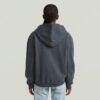 Washed Hoodie Zip Relaxed Sweater Washed Hoodie Zip Relaxed Sweater